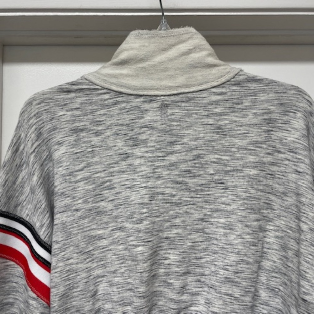 FP Movement Free People Getting My Vibe Crop Sweatshirt Gray Zip Retro - Picture 10 of 11